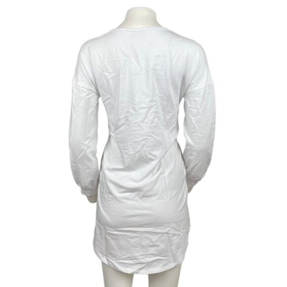 Corset Sweatshirt Dress White - Picture 3 of 3